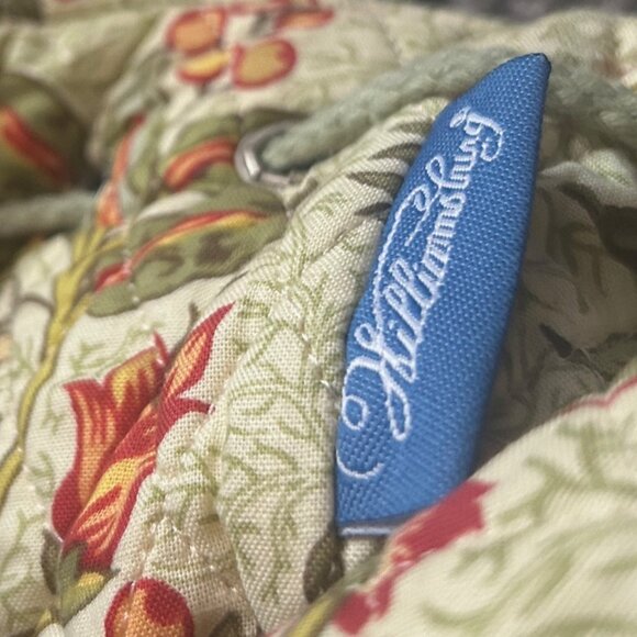 Women's Quilted fabric floral backpack tones of Red, Green, Yellow, and orange - Picture 6 of 9